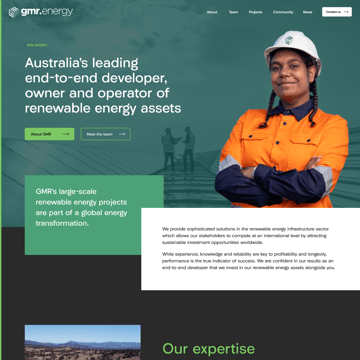 GMR Energy Website Screenshot