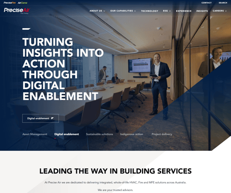 Precise Group Website Screenshot