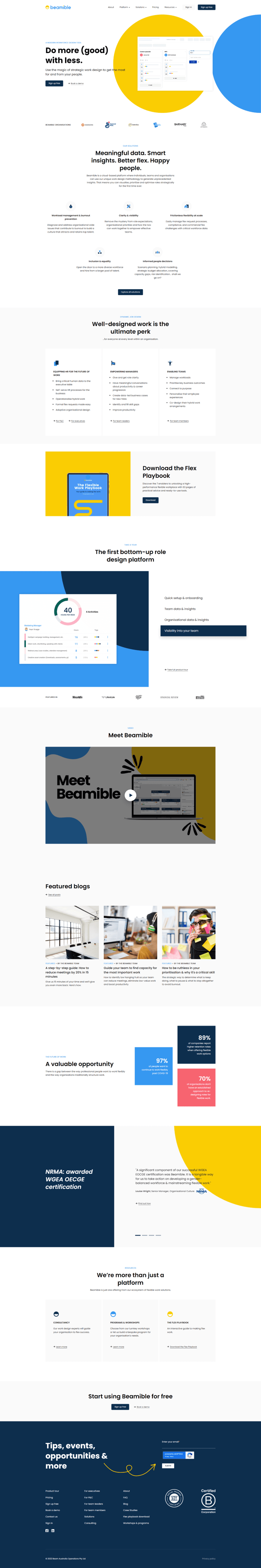 Beamible Frontend Website
