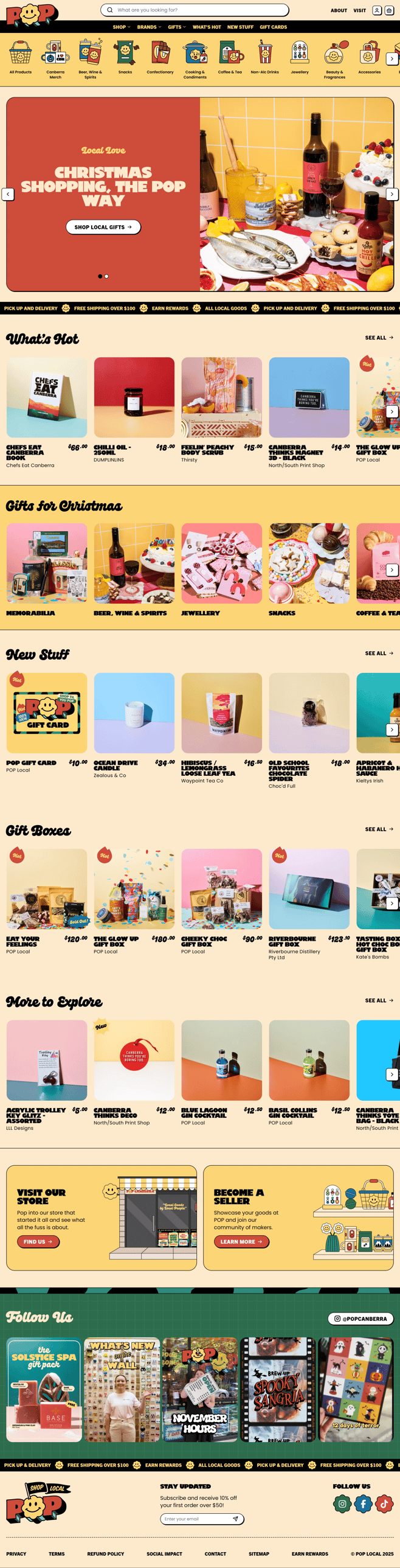 POP Local Homepage Screenshot