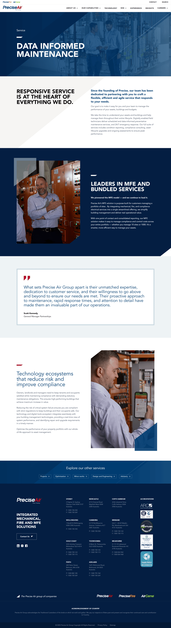 Precise Group Page Screenshot